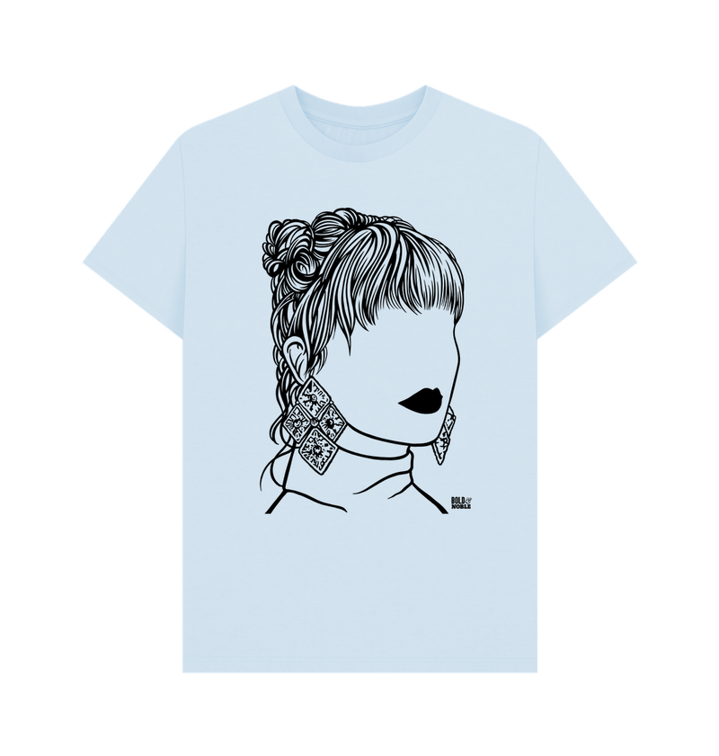 Sky Blue Printed T-shirt