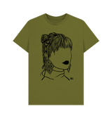 Moss Green Printed T-shirt