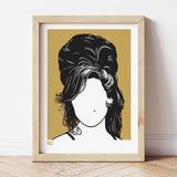 'Amy Winehouse' Art Print in Bronze