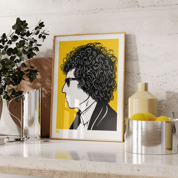 'Bob Dylan' Musician Art Print