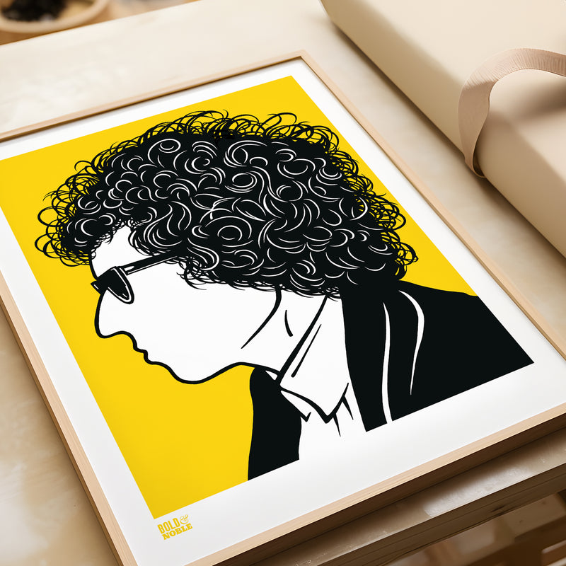 'Bob Dylan' Musician Art Print