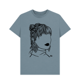 Stone Blue Printed T-shirt