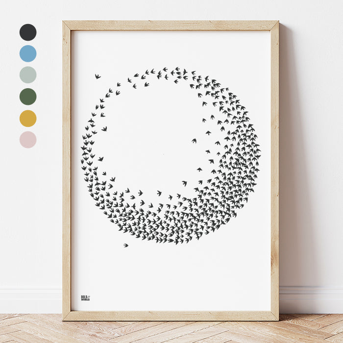 'Flocking Birds' Nature Art Print