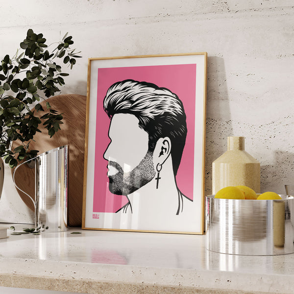 'George Michael' Musician Art Print