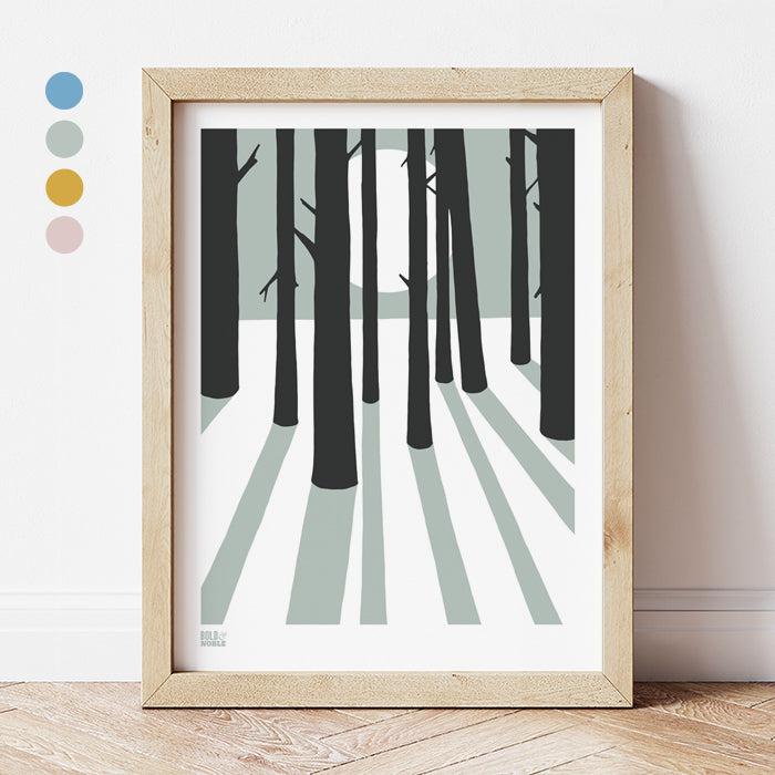 'In the Woods' Trees Art Print