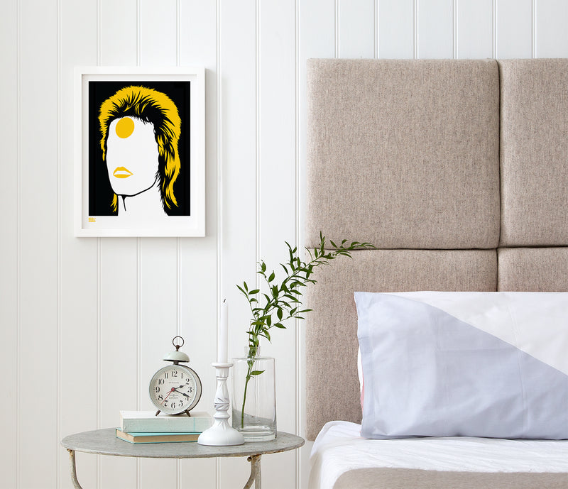 'David Bowie' Ziggy Stardust Musician Art Print