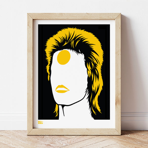 'David Bowie' Ziggy Stardust Musician Art Print